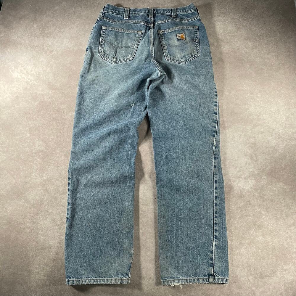 Carhartt FR Flame Resistant Jeans Men’s 30x31 Distressed Light Wash Denim